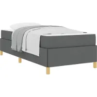 vidaXL Bedframe Donkergrijs 100 x 200 cm Stof