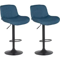 Eco Max Set van 2 barkrukken, model Solon, zwart
