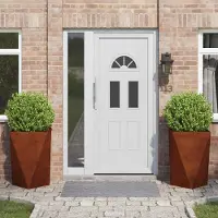 Prolenta Maison Exclusive - Plantenbakken, 2 stuks, roestkleurig, 50 x 50 x 75 cm, weerbestendig staal