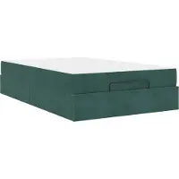 Syfax Bedframe met matras 2 st Groen Fluweel