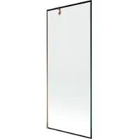 Mexen Next 1-delige douchewand 80 x 150 , zwart frame, roze goud - 895-080-000-00-70-60