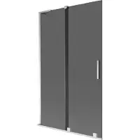Mexen Velar L badwand 2-delige schuifdeur 110 x 150 , grafiet, chroom - 896-110-003-41-01