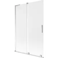 Mexen Velar L badwand scherm 2-delige schuifdeur 120 x 150 cm, matglas, chroom - 896-120-003-31-01