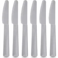 Orion Tafelmessen Plastic Grijs 6 stuks - Tafelmessenset - Messen