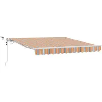 vidaXL - Uitschuifbare - luifel - Meerkleurig - 300 - x - 250 - cm - Polyester