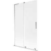 Mexen Velar L badwand 2-delige schuifwand 110 x 150 cm, matglas, chroom - 896-110-003-31-01