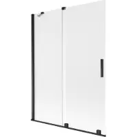 Mexen Velar badwand 2-delige schuifdeur 130 x 150 cm, mat, zwart - 896-130-000-31-70