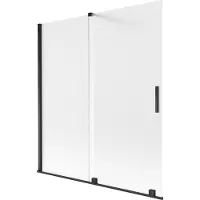 Mexen Velar badwand 2-delige schuifdeur 150 x 150 cm, mat, zwart - 896-150-000-31-70