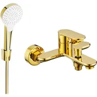 Mexen Milo R05 badkraan met doucheset, goud - 7133R05-50