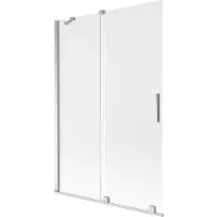 Mexen Velar badwand 2-delig schuifbaar 120 x 150 cm, vorst, chroom - 896-120-000-31-01