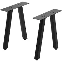 En.casa Stalen onderstel Heustreu set van 2 tafelpoot 45x40 cm zwart []