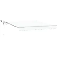 vidaXL Uitschuifbare luifel Wit 300 x 250 cm Polyester