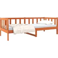 Syfax Bedframe met hoofdeinde Wasbruin 90 x 190 cm Massief grenenhout