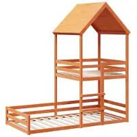 Prolenta Maison Exclusive - Exclusief bed met hemelbed, wassenbruin, 80x200 cm, van grenenhout
