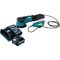 Makita BO 001 CGD101 Accuschuurmachine 40 V max. 125 mm 5,0 mm slag Borstelloos + 1x oplaadbare accu 2,5 Ah + lader