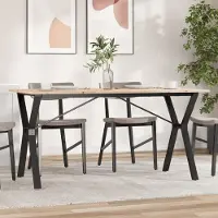 Prolenta Maison Exclusive - Eettafel met Y-frame, 160 x 80 x 75 cm, gemaakt van grenenhout en staal