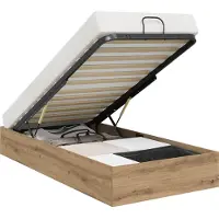 vidaXL Ottoman Bedframe Artisan Eik 75,5 x 190 cm Geconstrueerd hout