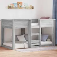 Prolenta Maison Exclusive - Stapelbed voor kinderen, Sonoma-grijs, 100 x 200 cm, houtvezelplaat