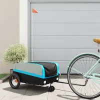 Prolenta Maison Exclusive - Fietsaanhanger, zwart en blauw, 30 kg, staal