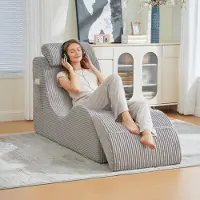 STILVORA Stoel - Ergonomisch Ontworpen - Modern Design - Ideaal Voor Kleine Ruimtes - Corduroy - Lichtgrijs