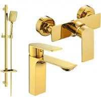 Mexen Alexa DQ62 doucheset, goud - 71204DQ62-50