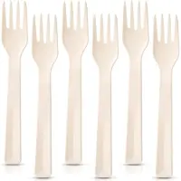 Orion Tafelvorken Plastic Crème 18 cm 6 stuks - Vorken - Tafelvork - Tafelvorken - Vork