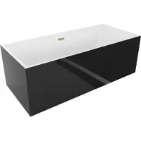 Mexen Vigo vrijstaande badkuip 178,5 x 80 , wit/zwart, gouden overloop - 51251788075-50