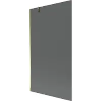 Mexen Next badscherm 1-vleugelig 100 x 150 , grafiet, goud - 895-100-000-00-40-50
