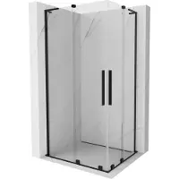 Mexen Velar L Duo douchecabine verschuifbaar 90 x 80 , transparant, zwart - 871-090-080-02-03-70