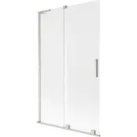 Mexen Velar L badwand 2-delige schuifdeur 110 x 150 cm, ijs, geborsteld nikkel - 896-110-003-31-97