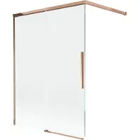 Mexen Rox badwand 2-delig schuifbaar 120 x 150 , transparant, roségoud - 8C9-120-003-60-00