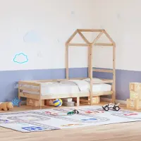 Prolenta Maison Exclusive - Hemelbed voor kinderbed, afmetingen 98x70x176,5 cm, massief grenenhout