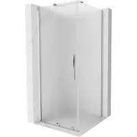 Mexen Velar schuifbare douchecabine 90 x 90 , matglas, chroom - 871-090-090-31-01