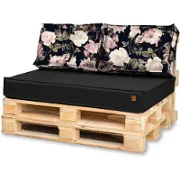 Blomster Outdoor - Tuinkussens Set voor Palletmeubels - Waterafstotend - Europallet - 120x80x15 cm