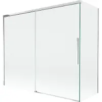 Mexen Rox badwand 2-delig schuifbaar 180 + 80 x 150 , transparant, chroom - 8C9-180-080-01-00