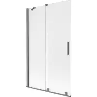 Mexen Velar douchewand 2-delig schuifbaar 110 x 150 cm, matglas, kanonmetaal - 896-110-000-31-95