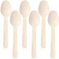 Orion Tafellepels Plastic Crème 6 stuks - Eetlepels - Tafelbestek - Bestek - Lepels