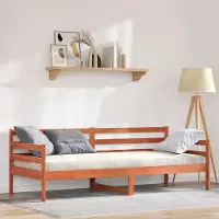 Prolenta Maison Exclusive - Dagbed met hoofdeinde, kleur: warmbruin. Gemaakt van massief grenenhout