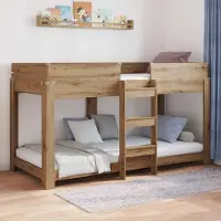 Prolenta Maison Exclusive - Stapelbed voor kinderen, uitvoering: ambachtseik, afmetingen: 80 x 200 cm, materiaal: houtvezelplaat