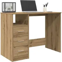 Prolenta Maison Exclusive - Bureau, ambachtelijk eikenhout, 102x50x76 cm, houtvezel