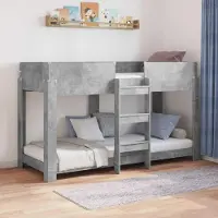 Prolenta Maison Exclusive - Stapelbed voor kinderen, betonkleur, 75 x 190 cm, houtvezelplaat