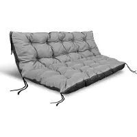 AIO Factory Tuin Kussen Set 120x80 + 120x40 cm – Waterdicht – Voor Palletbank – Grijs – Siliconenvezel – Comfortabel & Duurzaam – Made in Poland