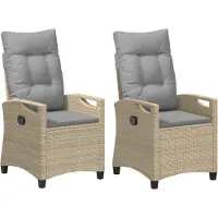 vidaXL Tuinstoel 2 st Beige en Lichtgrijs Staal en Polyester