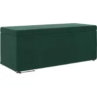 vidaXL Kruk Donkergroen 101 x 41 x 40 cm Velvet en Geengineerd Hout
