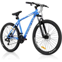Sun baby Tatra Bikes Mountainbike 27.5" Overland, MTB-fiets voor dames en heren, fiets 27.5" - 19 inch aluminium frame, 21 versnellingen, schokdemper, schijfremmen - Blauw