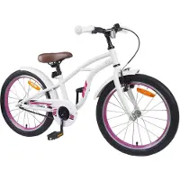 vidaXL Kinderfiets 18 Inch voor 5-7 jaar oud Wit