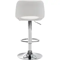 CLP Barkruk Camden - Kunstleer, chroom frame - Wit