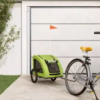 Prolenta Maison Exclusive - Fietsaanhanger voor honden, groen, gemaakt van Oxford-stof en metaal