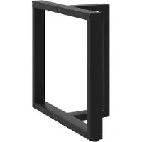 Syfax Eettafelpoten 2 st T-vormig 70x35x(72-73) cm staal zwart