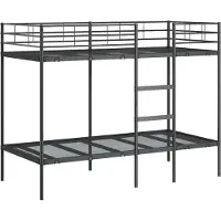 vidaXL Stapelbed zonder matras 90x200 cm staal zwart
